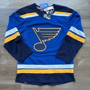 Men’s Size 46 Small Adidas St. Louis Blues Hockey Jersey Blue NHL